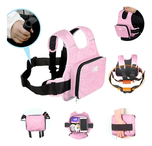 Cinturon De Seguridad Para Niño Moto Con Tiras Reflectantes