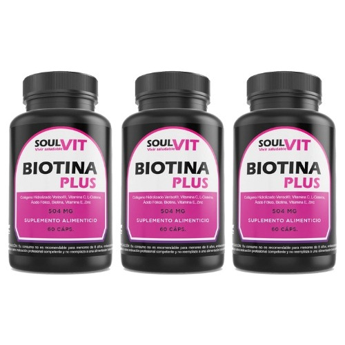 Biotina Plus Mega Pack  180 Caps Nueva Formula