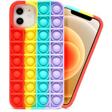 Silicon Case Push Pop It Para iPhone 11, 11, 12, 12 Pro Max 