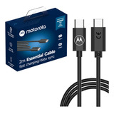 Cabo Usb De Dados Motorola Original Usb-c P/ Usb-c 2 Metros