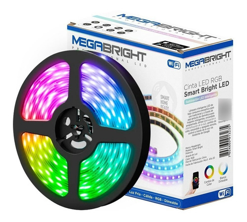 Cinta Led Rgb Smart Bright 24w 5mt Wifi Megabright