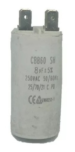 Capacitor Condensador Cbb60 8uf 250v