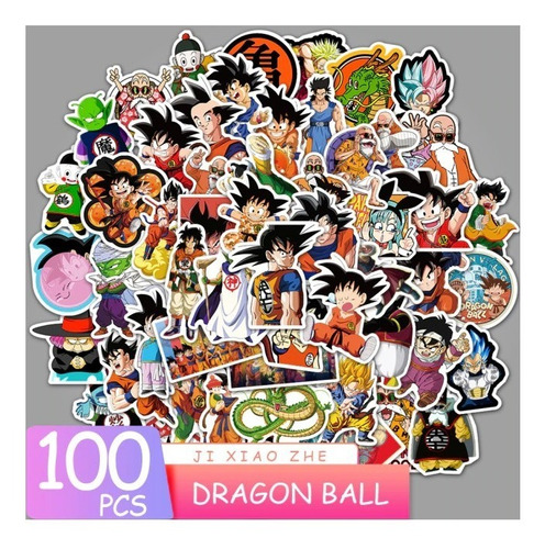 Calcomania Stickers Anime Dragon Ball 100 Pz Paquete Variado