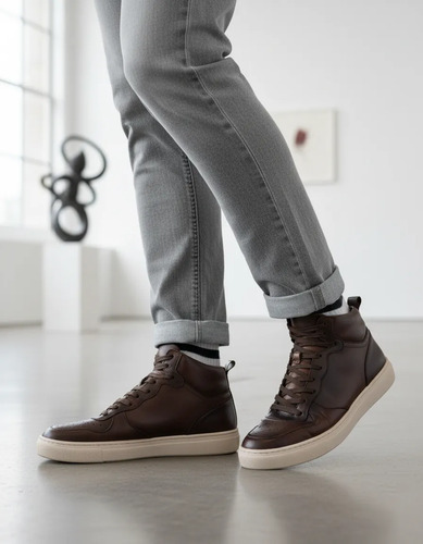 Tenis Sneaker Bota Unisex 100% Piel Pintado A Mano Hörner