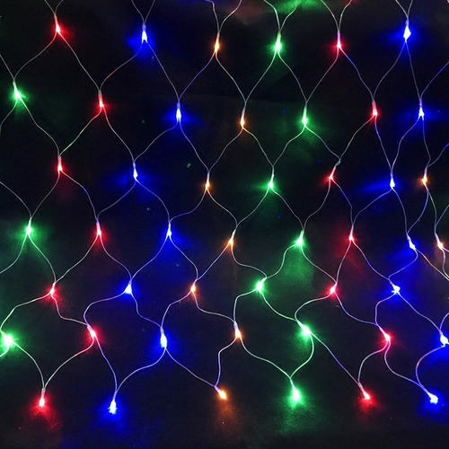 Cortina De Malla De Red De Luces Led Navideñas De 3 X 3 M