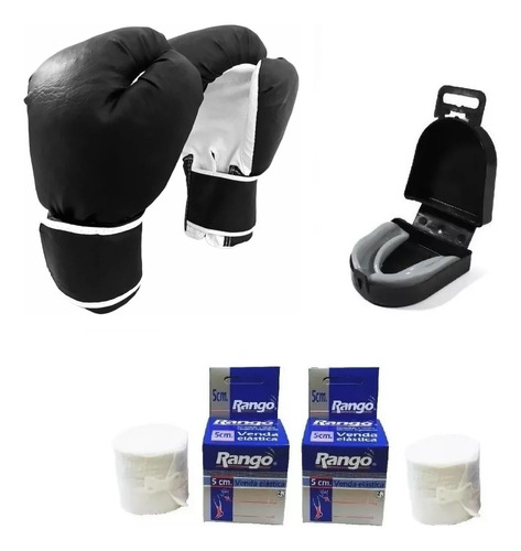 Combo: Guantes + Bucal + Vendas...boxeo, Kick Boxing, Mma!