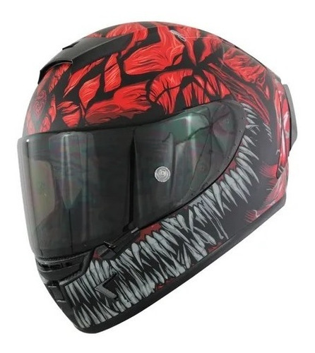 Casco Kov Aircut Carnivor Rojo Con Certificado Dot 