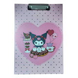 Tabla Portapapel Con Clip Metal Hello Kitty Kuromi