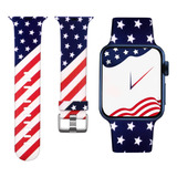 Malla P/apple Watch 44/45/49mm S9&ultra 2 8/7/6 Flag S/m