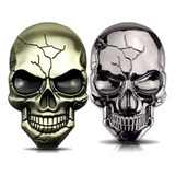 2 Pack Pegatina Calcomanía 3d Calavera Metal Moto Carro