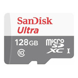 Memoria Micro Sd 128 Gb Sandisk Ultra 80mbs Con Adaptador Sd