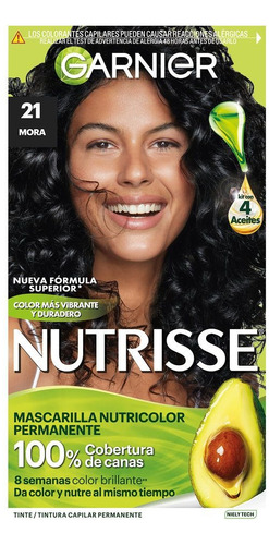 Tinte Garnier Nutrisse Mascarilla Color 21 Mora