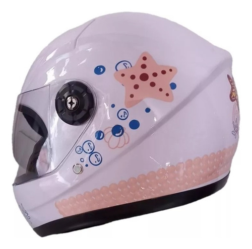 Casco Cerrado Infantil Mermaid Blanco