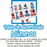 Encastre Tabla De Aprendizaje Números Matemática Montessori