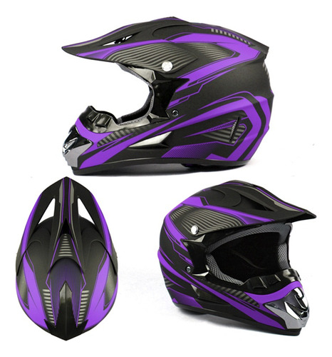 Casco De Moto Anticaída Tipo Cerrado De Moda 4 Piezas