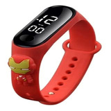 Relojes Sumergible Pulsera Silicona Niños Led  Iron Man