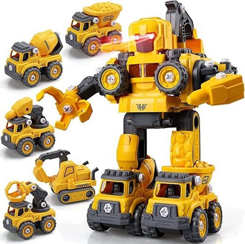 Carrinho Robô 5 Em 1 Monta Desmonta Construbots Mega Compras