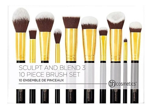 Set 10 Brochas Maquillaje Sculpt And Blend 3 Calidad Kabuki