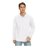 Playera Polo Para Hombre Calidad Casual Manga Largo Algodón