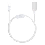 Cable Luz Enchufable Para Lámpara Colgante Tela 6m Blanco