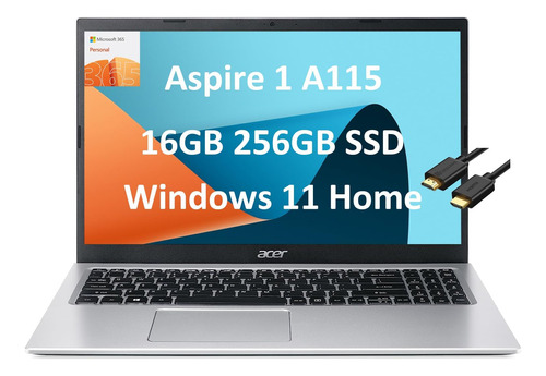 Acer Aspire 1 Ac96u Slim Laptop 15.6 Fhd (intel Celeron N450