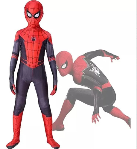 Disfraz Spiderman Superhéroe Araña Niño Traje Licra