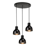 Lampara Colgante Techo Cocina Comedor Industrial 3 Luces Led