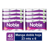 Papel Higienico Noble Doble Hoja 23 Mts X 48 Unidades 
