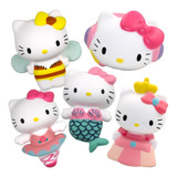 Colección Escuichis 5 Squishys Hello Kitty Kawaii Antiestres