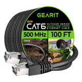 Gearit Cable Ethernet Cat6 Para Exteriores (100 Pies), Cobre