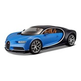 2016 Bugatti Chiron Blue 1:18 Diecast Modelo Coche