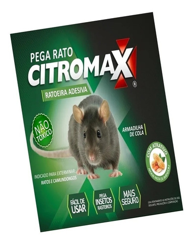 Armadilha Mata Ratos Camundongos Não É Veneno C/ 10 Cartelas