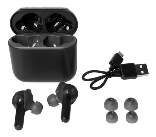 Audífonos In-ear Gamer Inalámbricos Skullcandy Indy Black Con Luz Led