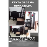 Cama Cuna En Madera Pino Color Negro Con Sus Tablas Y 3 Bara