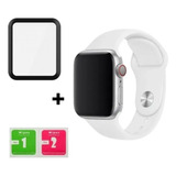 Pulseira + Pelícu 3d Para Apple Watch 38mm 40mm 42mm 44mm Sm Cor Branco Largura 42 Mm