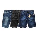 Kit /3 Bermuda Jeans Masculino Atacado Tamanhos Grandes