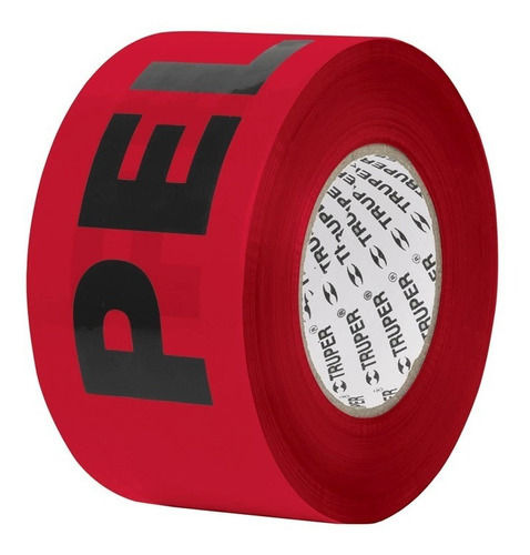 Cinta Peligro Truper Plast.rollo 304 Mt # Cide-302 Color Rojo