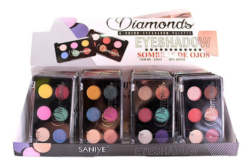 Paleta De Sombras Mayoreo 24 Piezas Saniye E0633 Enviogratis