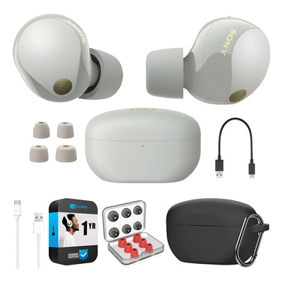 Auriculares Truly Wireless Sony Wf-1000xm5 Con Funda Platead
