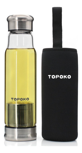 Topoko Botella De Agua De Vidrio De Borosilicato Ambiental E