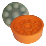 Molde Forma Silicone Sabonete Massageador Redondo 