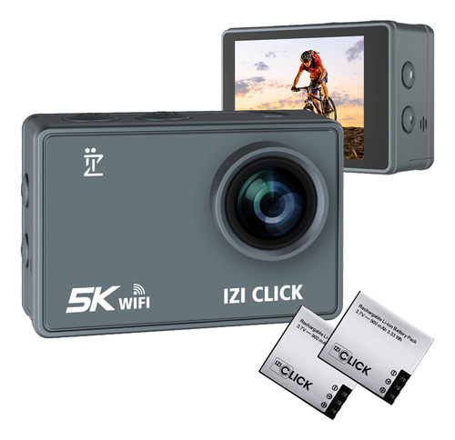 Izi Camara De Accion 5k, Clic 50 Mp 30fps Para Principiantes