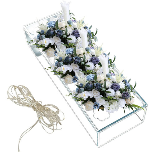 Caja De Flores Rectangular De Acrílico Transparente | Jarron