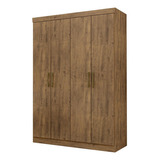 Guarda-roupa Paris 4 Portas 2 Gavetas 100% Mdf Maxel Cor Ipé