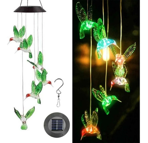 Lampara Colgante Led Solar Multicolor Jardin Terraza Xl Pro