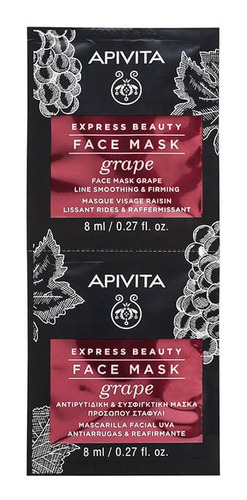 Express Beauty Mascarilla Facial Uva - Apivita 2 Unidades