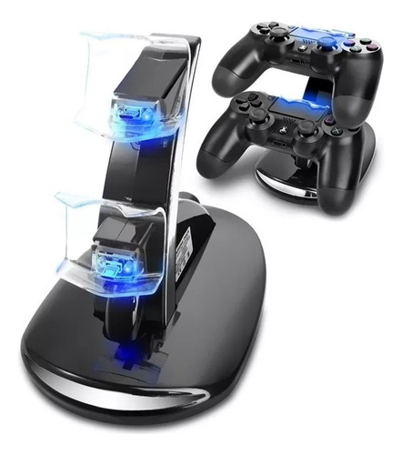 Base Carga Para Joystick Ps4 Doble Led Mandos Slim & Pro