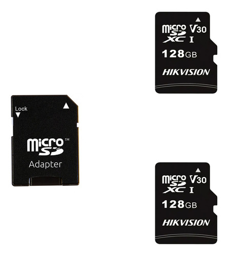 Pack 2 Unidades Tarjeta Micro Sd Hikvision 128 Gb C1