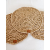 Plato De Sitio De Yute Tejido En Crochet
