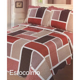 Cubrecama Colcha Manta Quilt Cover 2 1/2 Queen Con Fundas